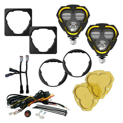 KC HiLiTES FLEX ERA 3 Dual Mode SAE Fog Lights - 2-Light Master Kit for Jeep Aftermarket Bumpers 97147 97147 Photo - Primary