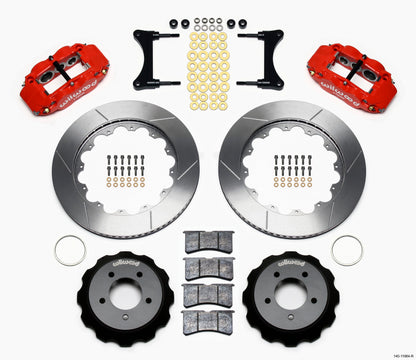 Wilwood Narrow Superlite 6R Front Hat Kit 14.00in Red 93-96 Mazda RX7 140-11964-R 140-11964-R Photo - Primary