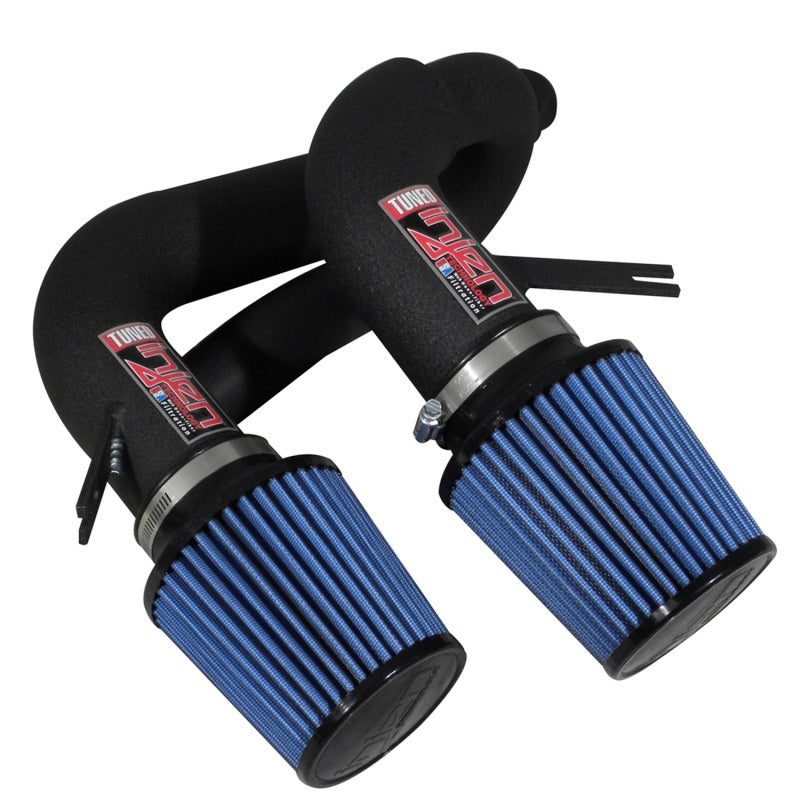 Injen 08-09 535i E60 3.0L L6 Twin intake & Amsoil Filters Wrinkle Black SP1130WB Photo - Primary
