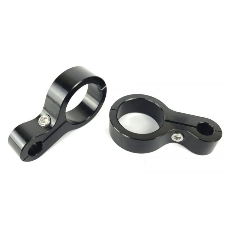 Fleece Performance 6061 T6 Aluminum 1/2in Routing Hole 1.5in Roll Bar Clamp - Black Anodized FPE-RBC-1.5-0.5