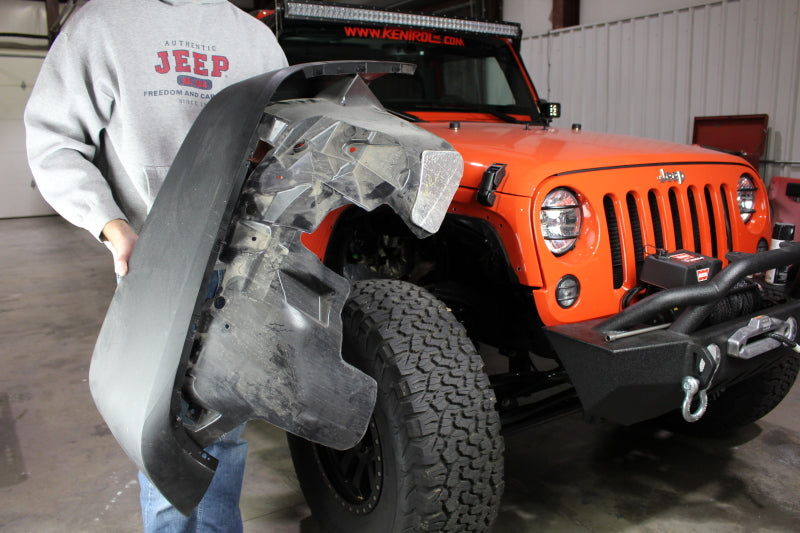 Fishbone Offroad 07-18 Jeep Wrangler Front/Rear Tube Fenders - Aluminum Blk Txtrd Pwdrcoat(Set Of 4) FB33006 FB33006 Photo - lifestyle view