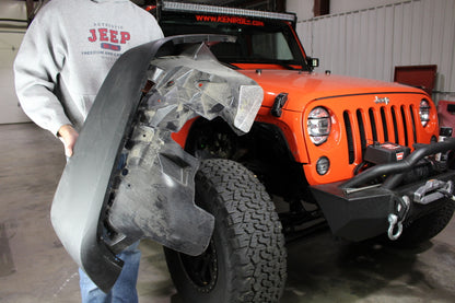 Fishbone Offroad 07-18 Jeep Wrangler Front/Rear Tube Fenders - Aluminum Blk Txtrd Pwdrcoat(Set Of 4) FB33006 FB33006 Photo - lifestyle view
