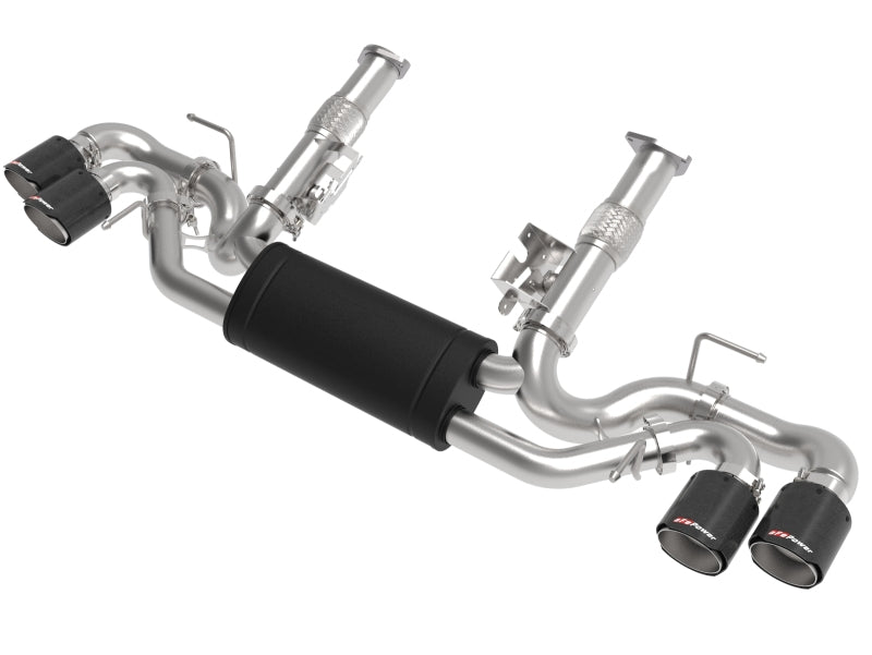 aFe MACH Force-Xp 3in to 2-1/2in 304SS Cat-Back (No NPP) 2020 Chevy Corvette (C8) 6.2L - Carbon Tip 49-34127-C 49-34127-C Photo - Primary