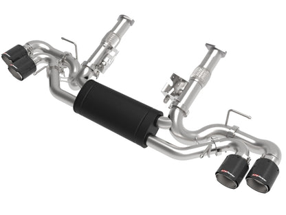 aFe MACH Force-Xp 3in to 2-1/2in 304SS Cat-Back (No NPP) 2020 Chevy Corvette (C8) 6.2L - Carbon Tip 49-34127-C 49-34127-C Photo - Primary