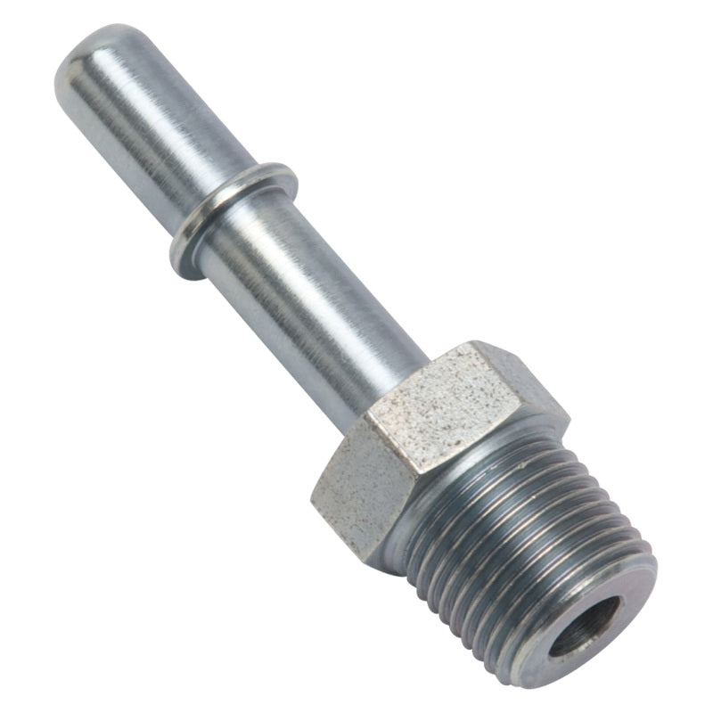 Russell Performance EFI Adapter Fitting 3/8 NPT MALE TO 3/8in SAE Quick Disc Male Zinc 640690 640690 Photo - Unmounted