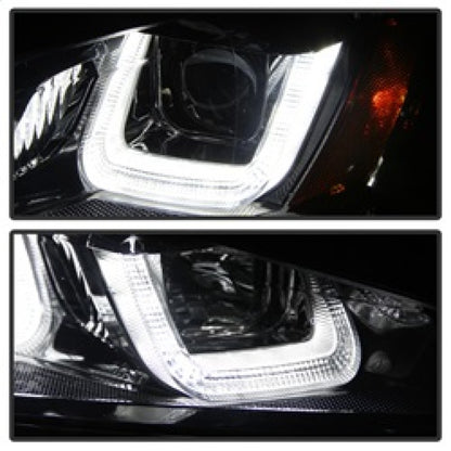 Spyder Volkswagen Golf VII 14-16 Projector Headlights DRL LED Blk Stripe Blk PRO-YD-VG15-BLK-DRL-BK 5080578 5080578 Photo - Unmounted