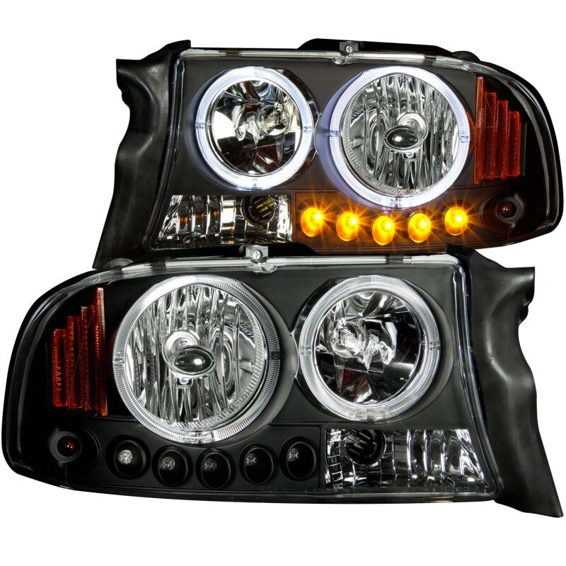 Anzo 1997-2004 Dodge Dakota Projector Headlights w/ Halo Black 1 pc 111194 Photo - Primary