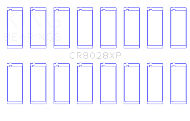 King Engine Bearings King GM Custom Performance 1.888in Rod Journal w/0.792in Length (Size STD) Performance Rod Bearings CR8028XP CR8028XP Photo - Primary