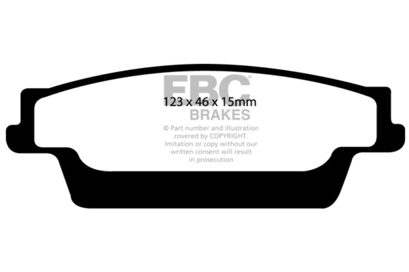 EBC 06-07 Cadillac CTS 2.8 (Sports Suspension) Ultimax2 Rear Brake Pads UD1020 UD1020 Photo - Primary