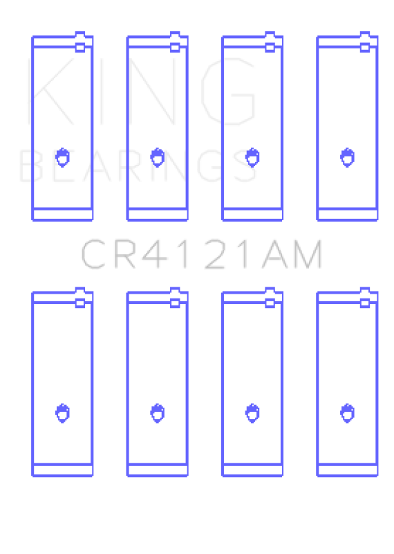 King Engine Bearings Toyota 7Afe/DOHC (Size +0.50mm) Connecting Rod Bearing Set CR4121AM0.5 CR4121AM0.5 Photo - Primary