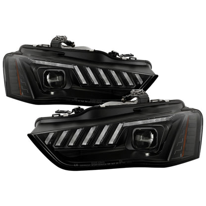 Spyder 13-16 Audi A4/S4 Halogen Model Only High-Power LED Headlights - Black PRO-YD-AA413HALAP-BK 5088345 5088345 Photo - Primary