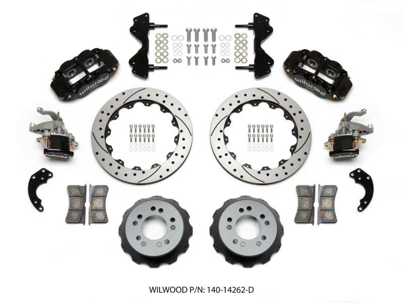 Wilwood Narrow Superlite 4R / MC4 Rear Kit 12.88 Drilled Currie Pro-Tour Unit Bearing Floater 140-14262-D 140-14262-D Photo - Primary