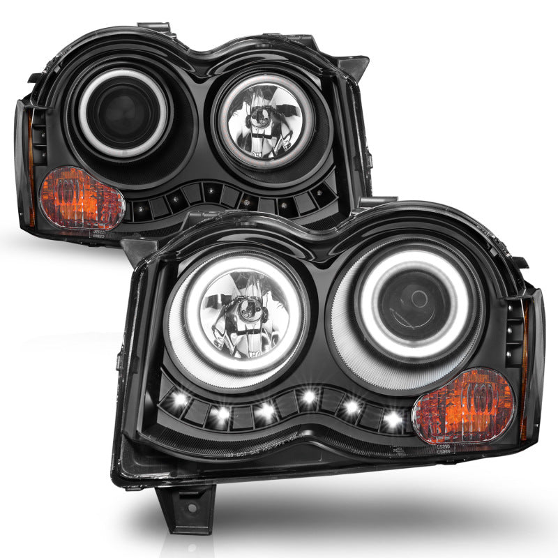Anzo 2008-2010 Jeep Grand Cherokee Projector Headlights w/ Halo Black CCFL 111213 User 2