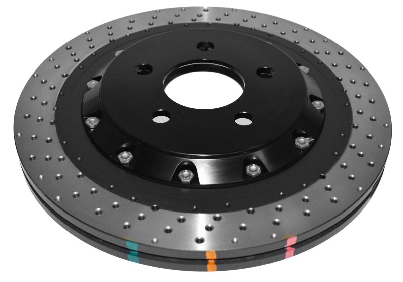 DBA 15+ Ford Mustang 2.3L/5.0L Rear Slotted 5000 Series 2 Piece Rotor w/ Black Hat 52165BLKS 52165BLKS Photo - out of package