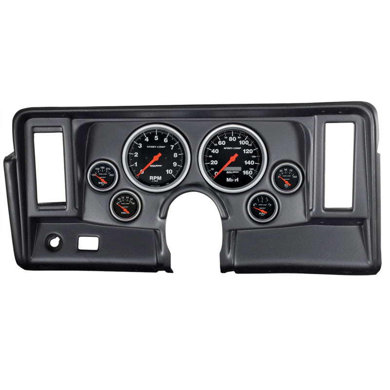 Autometer Sport-Comp 66-76 Nova Dash Kit 6pc Tach / MPH / Fuel / Oil / WTMP / Volt 7024-SC 7024-SC Photo - Primary