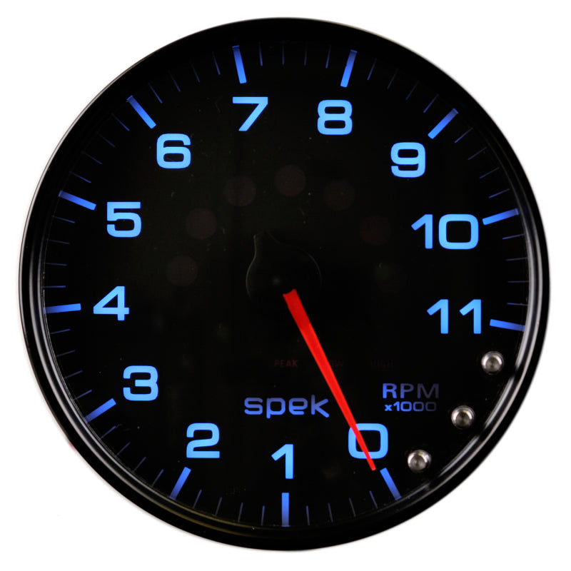 Autometer Spek-Pro Gauge Tachometer 5in 11K Rpm W/Shift Light & Peak Mem Black/Black P23932 P23932 User 3