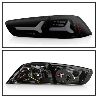 Spyder Mitsubishi Lancer/Evolution X 08-14 V2 LED Tail Lights - Black Smoke ALT-YD-ML08V2-SEQ-BSM 5088147 5088147 Photo - Unmounted