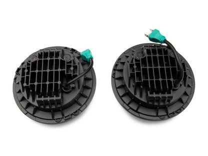 Raxiom 07-18 Jeep Wrangler JK 7-In LED Headlights- Blk Housing (Clear Lens) J154695 J154695 Photo - Close Up