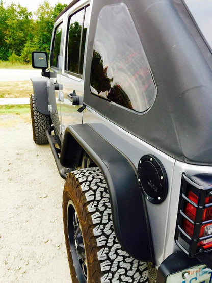 DV8 Offroad 07-18 Jeep Wrangler JK Front & Rear Flat Tube Fenders FENDB-02 FENDB-02 Photo - Close Up