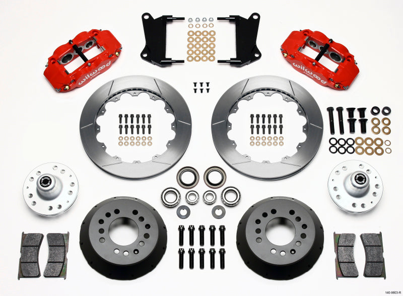 Wilwood Narrow Superlite 6R Front Hub Kit 12.88in Red 67-69 Camaro 64-72 Nova Chevelle 140-9803-R 140-9803-R Photo - Primary