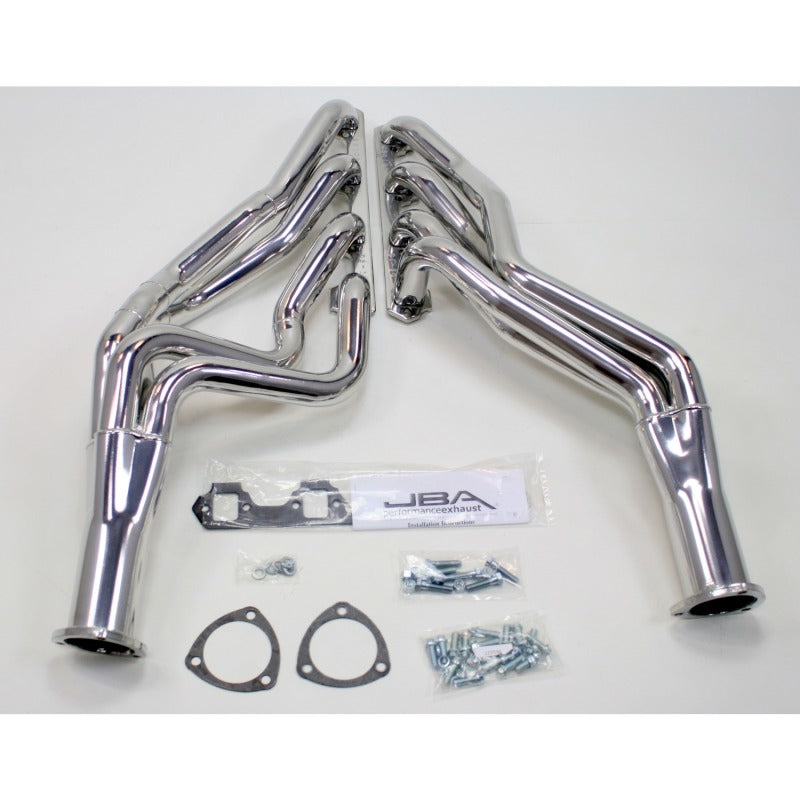 JBA 65-73 Ford Mustang 260-302 SBF 4 Speed C4/C6/AOD 1-3/4in Primary Silver Long Tube Header 6610SJS 6610SJS Photo - Primary