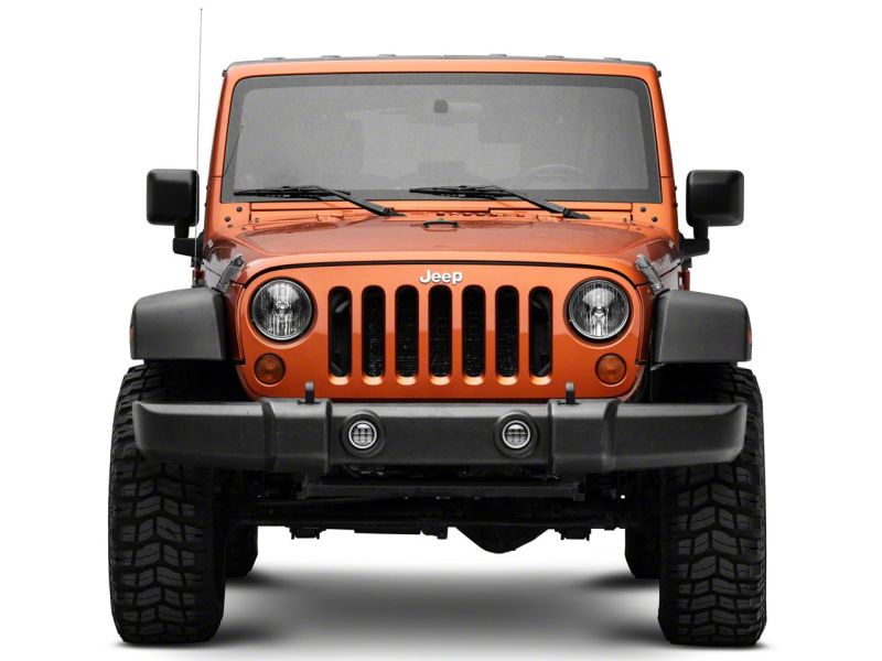 Raxiom 07-23 Jeep Wrangler JK & JL Axial Series Halo LED Fog Lights- Amber J130812 J130812 Photo - Close Up