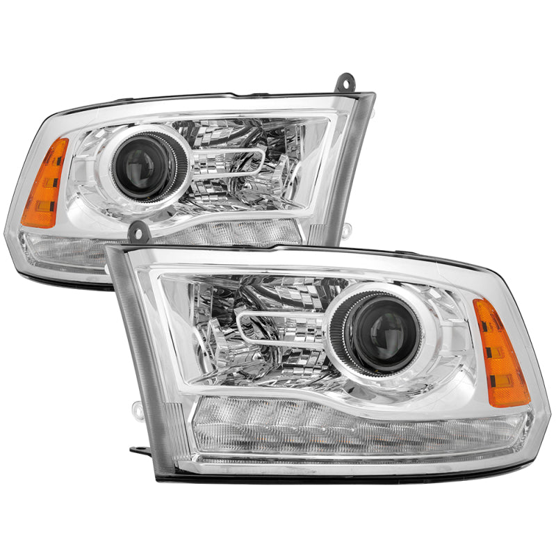 SPYDER xTune Dodge Ram 13-17 ( w/ Factory Projector LED) OEM Style Headlight - Chrome HD-JH-DR13-OE-C 9040214 9040214 Photo - Primary