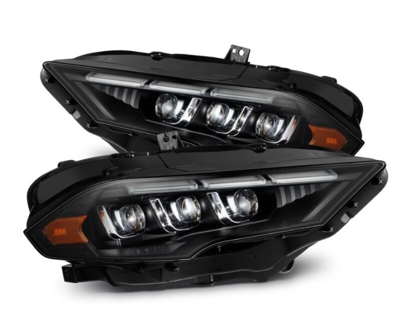 AlphaRex 18-20 Ford Mustang NOVA LED Proj Headlights Black w/Activ Light/Seq Signal/Switch DRL 880264 880264 Photo - Primary