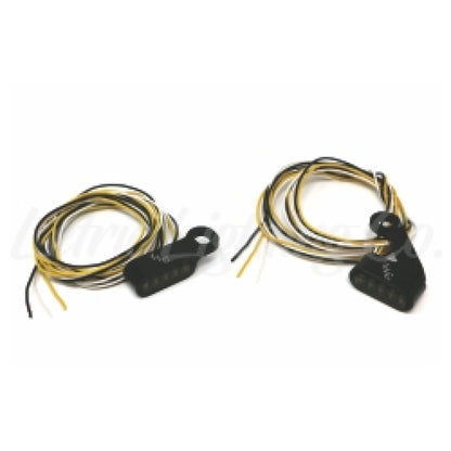 Letric Lighting Black Mini Mirror Mounted Front LED Turn Signals - Black LLC-MMM-B LLC-MMM-B Photo - Primary