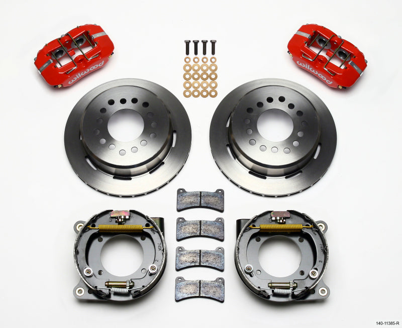 Wilwood Dynapro Low-Profile 11.00in P-Brake Kit - Red Chevy C-10 2.42 Offset 5-lug 140-11385-R 140-11385-R Photo - Primary