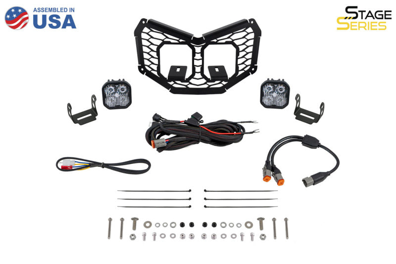 Diode Dynamics 17-24 Can-Am Maverick X3 Stage Series LED Grille Kit - Pro Yellow Combo DD7883 DD7883 User 5
