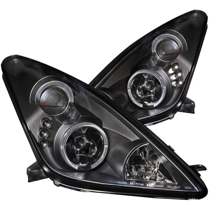 Anzo 2000-2005 Toyota Celica Projector Headlights w/ Halo Black 121387 Photo - Primary