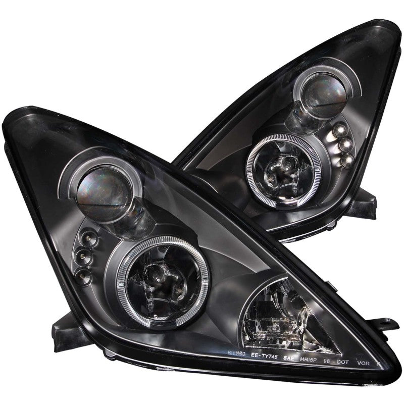 Anzo 2000-2005 Toyota Celica Projector Headlights w/ Halo Black 121387 Photo - Primary
