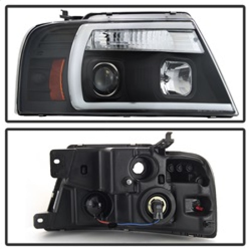 Spyder 04-08 Ford F-150 Projector Headlights - Light Bar DRL - Black PRO-YD-FF15004V2-LB-BK 5084484 5084484 Photo - Unmounted