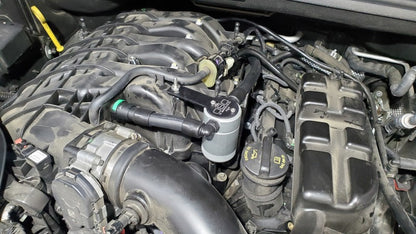 J&L 16-22 Dodge Durango / Jeep Grand Cherokee 3.6L Oil Separator 3.0 Passenger Side - Clear Anodized 3074P-C 3074P-C Photo - Mounted