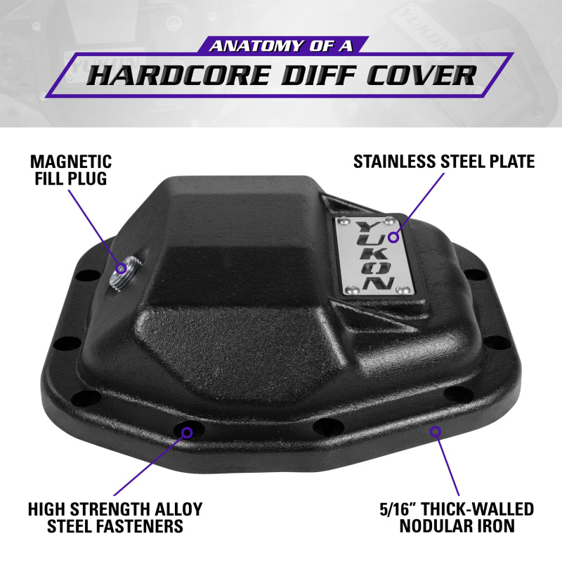 Yukon Gear & Axle Yukon Gear Hardcore Rear Nodular Iron Cover for Jeep Wrangler JL Dana 44/220mm YHCC-D44JL-REAR YHCC-D44JL-REAR Brochure - A general brochure describing a brand, company, product line.  If brochure in question is for a specific product, use code PDB.