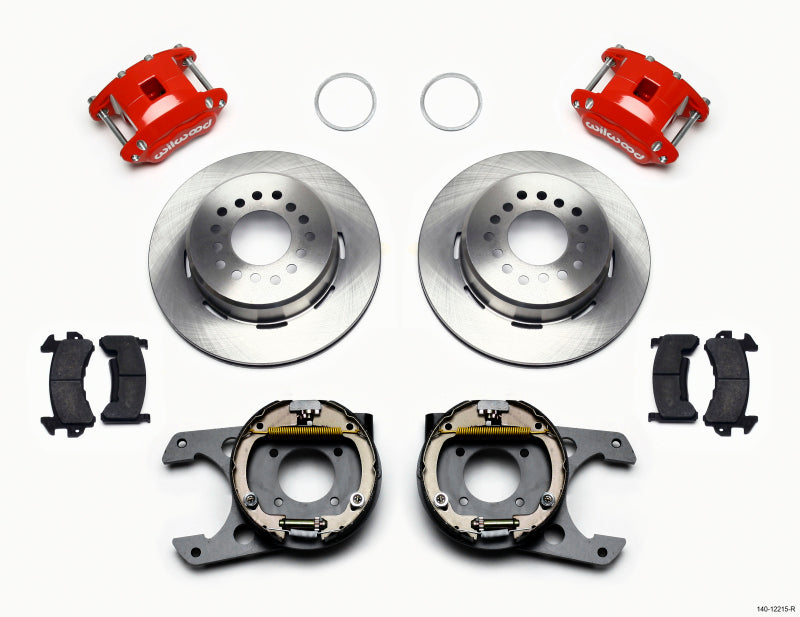 Wilwood D154 P/S Park Brake Kit Red Chevy 12 Bolt 2.75in Off w/ C-Clips 140-12215-R 140-12215-R Photo - Primary