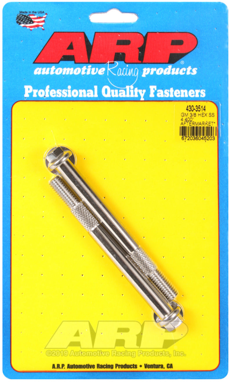 ARP GM 3/8 X 4.400" hex SS Starter Bolt Kit 430-3514 Photo - Primary