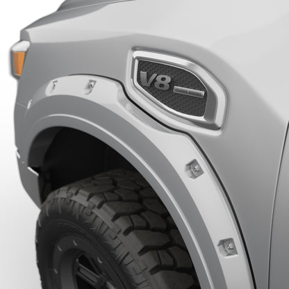 EGR 16+ Nissan Titan XD Bolt-On Look Color Match Fender Flares - Set - Liquid Platinum Metallic 795904-K23 795904-K23 Photo - Close Up