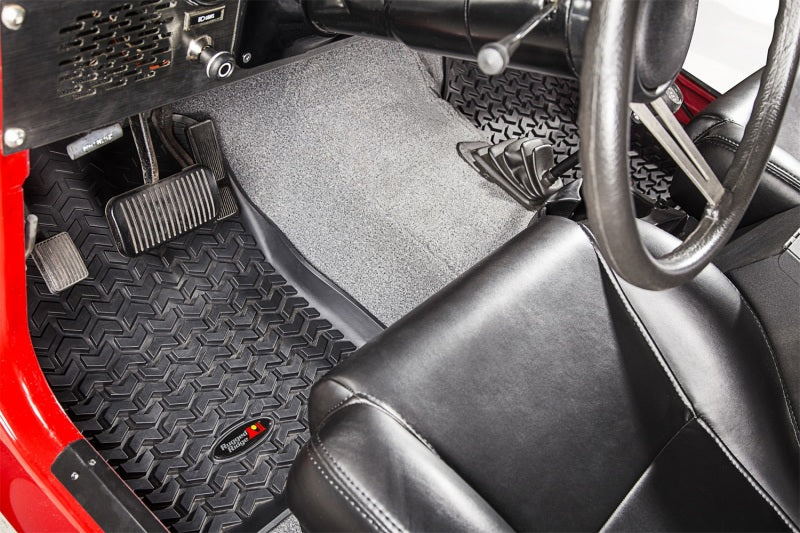 Rugged Ridge All Terrain Floor Liner,Front Pair,Black;76-95 CJ5/CJ7/CJ8/Wrangler 12920.21 Photo - Mounted