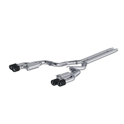 MBRP 18-22 Ford Mustang GT 5L T304 SS 3in Cat-Back Dual Rear w/4in Quad Carbon Fiber Tips (Race) S72073CF S72073CF Photo - Primary