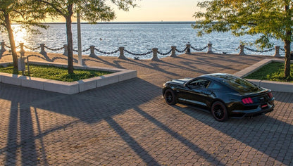 Corsa Performance Axle Back Exhaust Black Quad Tips for 15-16 Ford Mustang GT 5.0 3in 14334BLK Photo - Mounted