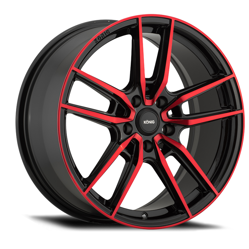 Konig Myth Wheel Gloss Black W/ Red Tinted Clearcoat 18x8 +43 5x108 MY8850843R Photo - Primary