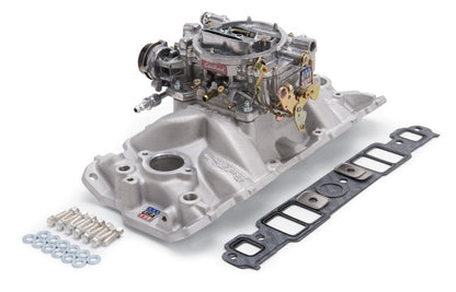 Edelbrock Manifold and Carb Kit, Performer EPS, Small Block Chevrolet, 1957-1986 2021 Photo - Unmounted