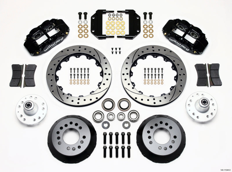 Wilwood Narrow Superlite 6R Front Hub Kit 12.88in Drilled Magnum Force Drop Spndle 140-11548-D 140-11548-D Photo - Primary