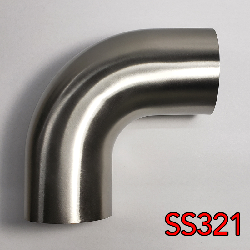 Stainless Bros 1.625in SS321 90 Deg Mandrel Bend Elbow - 1.5D Radius 16GA/.065in Wall (Leg) 701-04256-4150