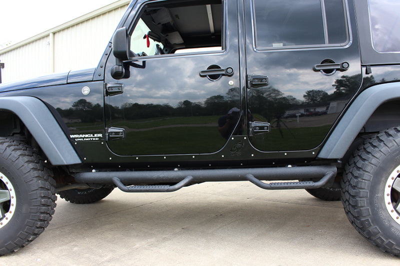 Fishbone Offroad 07-18 Jeep Wrangler JK 4 Door Rocker Guards Scale Armor FB23053 FB23053 Photo - lifestyle view