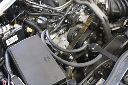 J&L 12-15 Chevrolet Camaro ZL1 6.2L Passenger Side Oil Separator 3.0 - Black Anodized 3082P-B 3082P-B Photo - Mounted