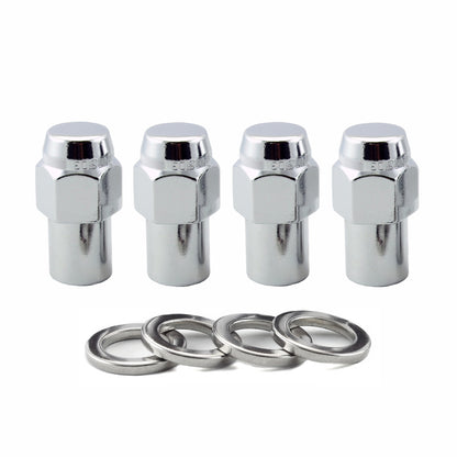 McGard Hex Lug Nut (Reg. Shank - .746in.) M12X1.25 / 13/16 Hex / 1.65in. Length (4-Pack) - Chrome 61003 61003 Photo - out of package