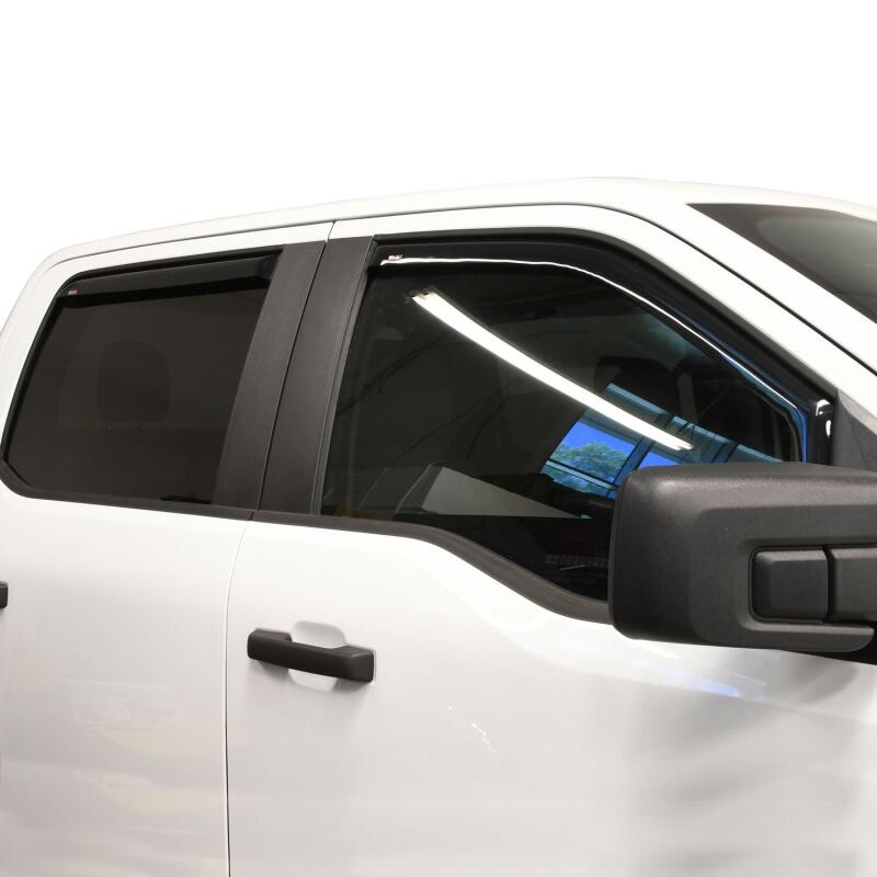 Westin 2015-2018 Ford F-150 SuperCrew Wade In-Channel Wind Deflector 4pc - Smoke 72-37407 72-37407 Photo - Mounted